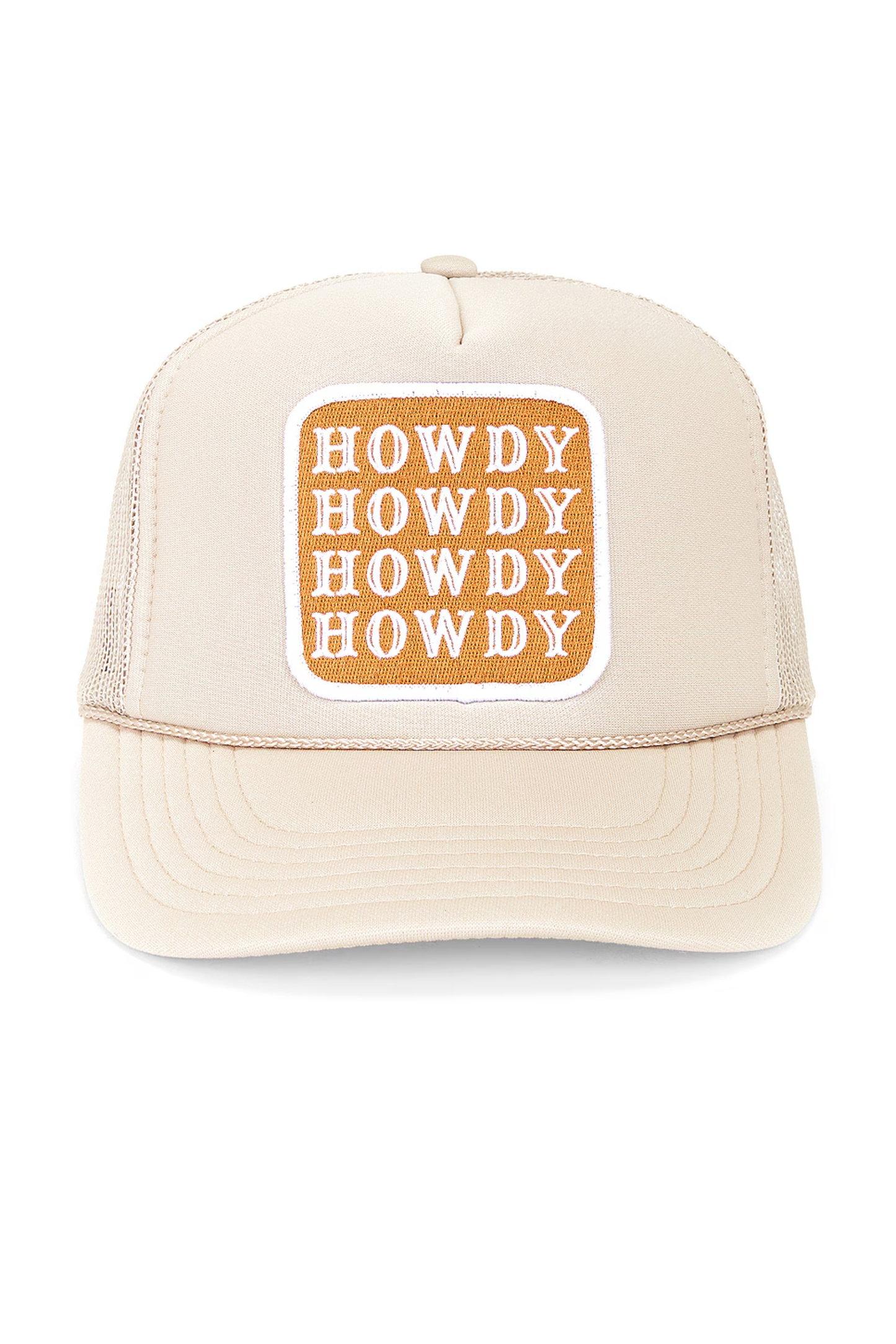 Howdy Trucker Hat in Tan