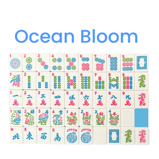 Mahjong Studios – American Mahjong Tile Set Yellow Lilac Ocean Blue: Rose Dragon