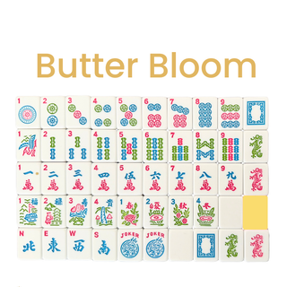 Mahjong Studios – American Mahjong Tile Set Yellow Lilac Ocean Blue: Rose Dragon