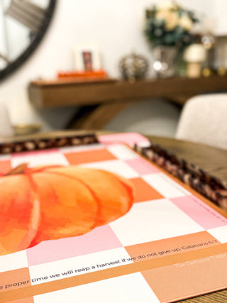 Pumpkin Harvest (Galatians 6:9, NIV) Mahjong Mat