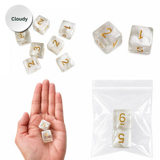 Swirl Translucent Mahjong Dice Gift Ready  : Cloudy Swirl
