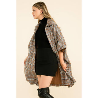 Myra Plaid Long Coat