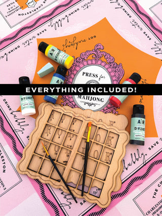 Mahjong Solo Practice Board DIY Kit | Paint, Sip & Play