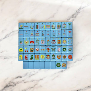 Peace Love Mahjong Mod Tiles - French Blue