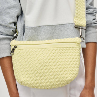 Ethereal - Woven Neoprene Crossbody Bag: Nude