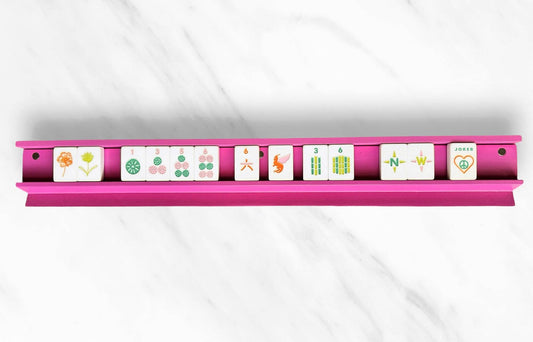 Mahjong Racks & Pushers (Set of 4): Pink