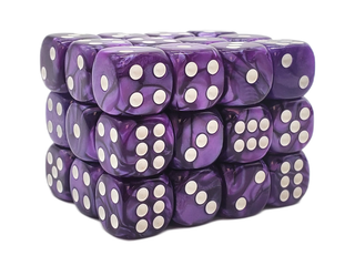 Old School 36ct 12mm D6 Dice Set: Pearl Drop - Purple