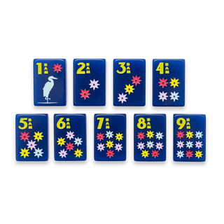 Amahj Signature Engraved Tile Set- Navy