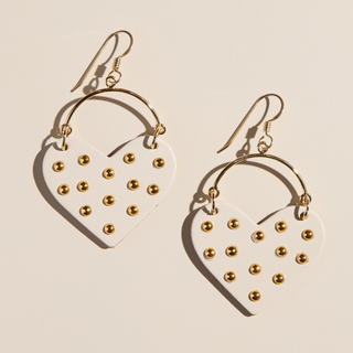 Harlow Earrings: White