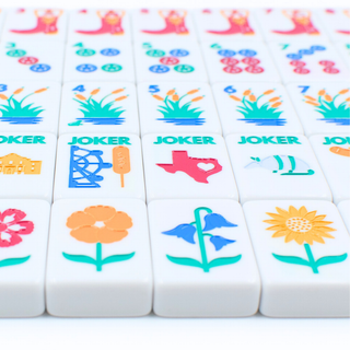 THE TEXAS SERIES  |  Mahjong with Lone Star Flair  |  Mesquite White Tile Set