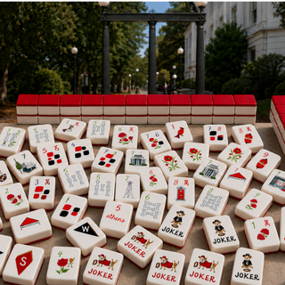 Athens Mahjong Kit includes Tiles, Mat and Tote