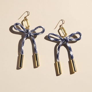Simone Navy Cord Earring