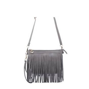 CROSSBODY FRINGE BAG: Fuchsia