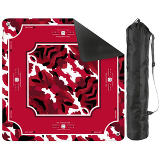 Game Day Mahjong Mat : Crimson & White