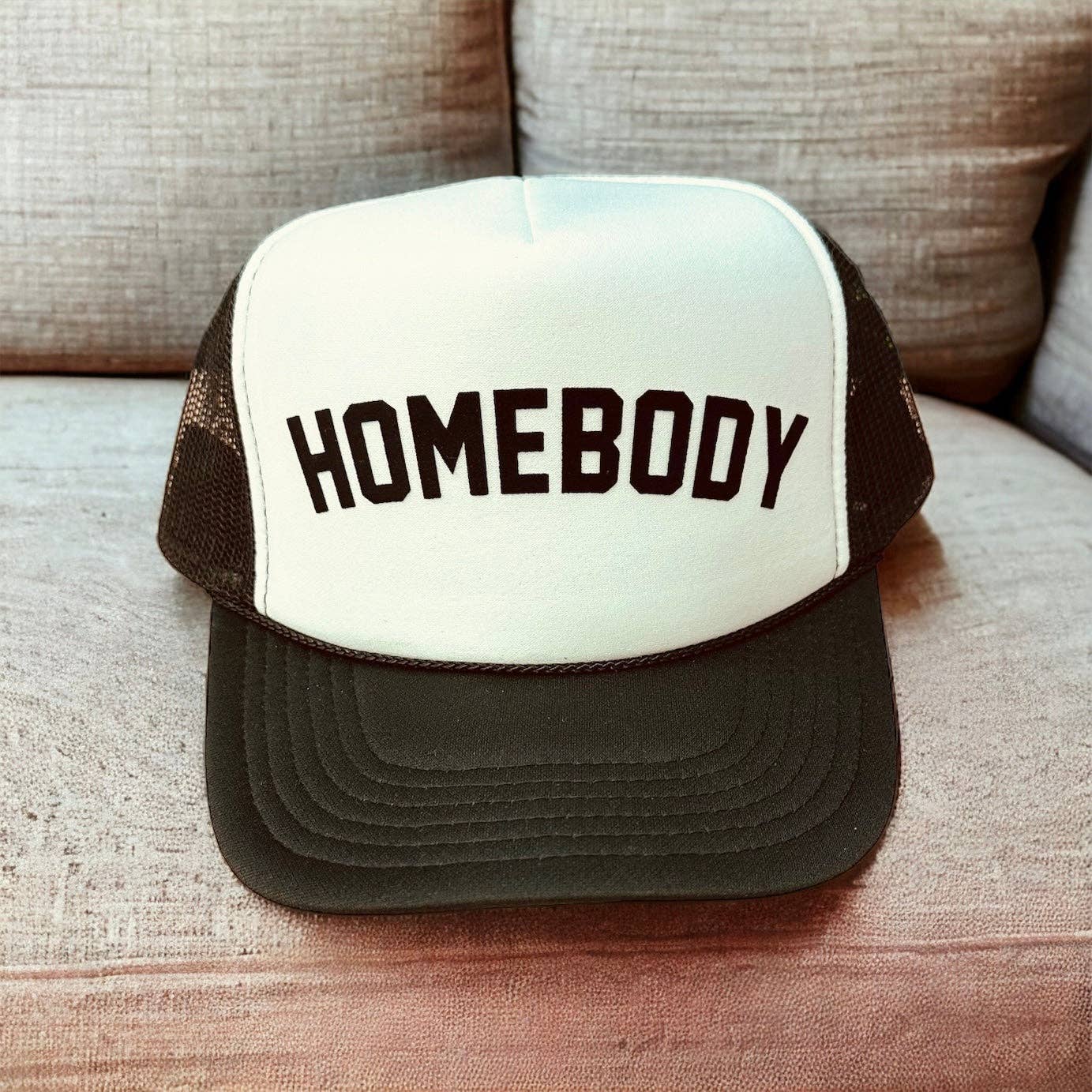 Homebody White/Black Trucker