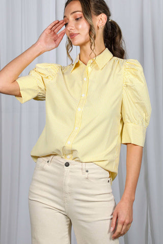 Alexis Striped Top: Navy