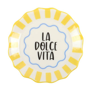 Yellow Striped La Dolce Vita Dice Dish