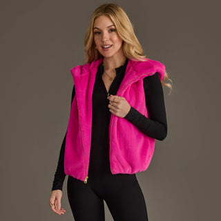 Fuchsia Faux Fur Vest