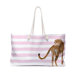 Britt Mills Mahjong Tote Bags: Preppy Cheetah (Pink)