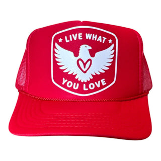 Heart of an Eagle Trucker: CAMO - METALLIC GOLD