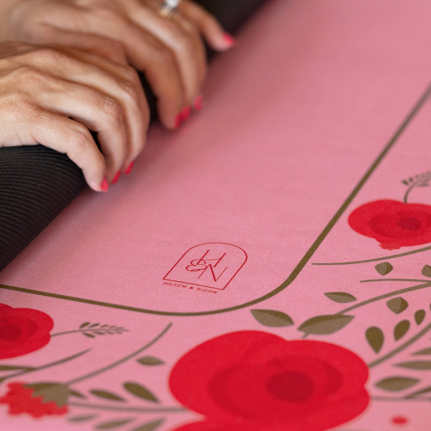 Mahjong Pink Rose Mat
