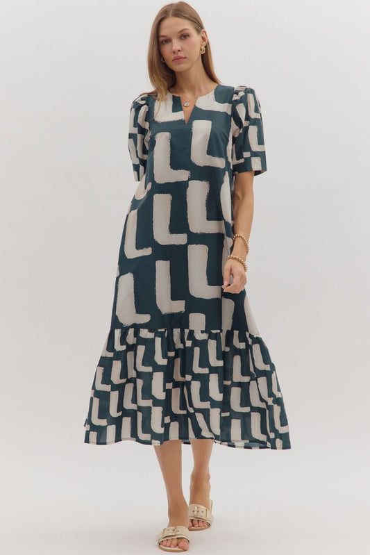 Bowen Printed Midi Dress