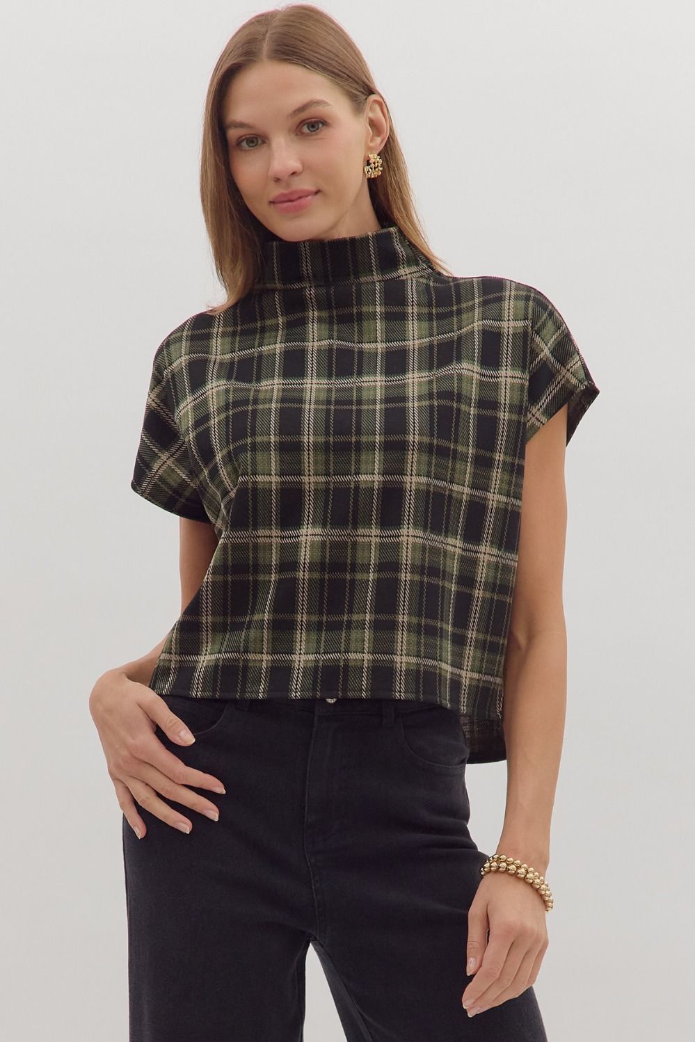 Lauren Plaid Top