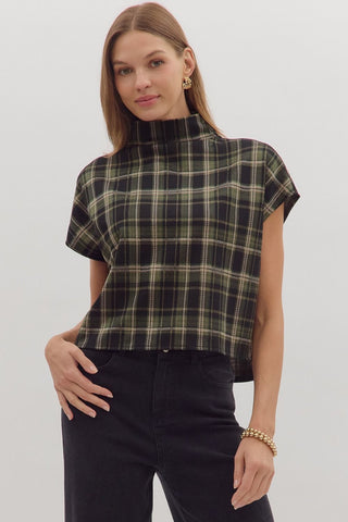Lauren Plaid Top