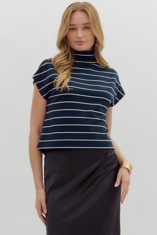 Marianne Striped Navy Top