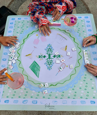 Rebecca Illustrated Pickleball Mahjong Mat