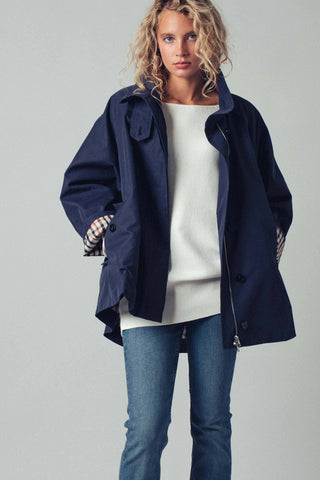 Nicolette Modern A-Line Trench Jacket