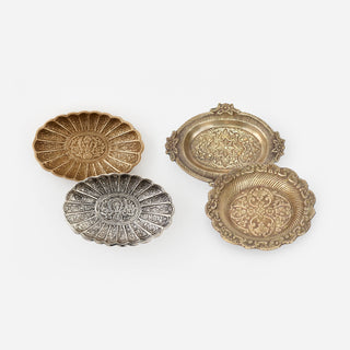 Scalloped Brass Dish, 4 Assorted Designs
