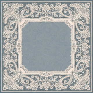 Something Blue — Steel Blue Lace Mahjong Mat