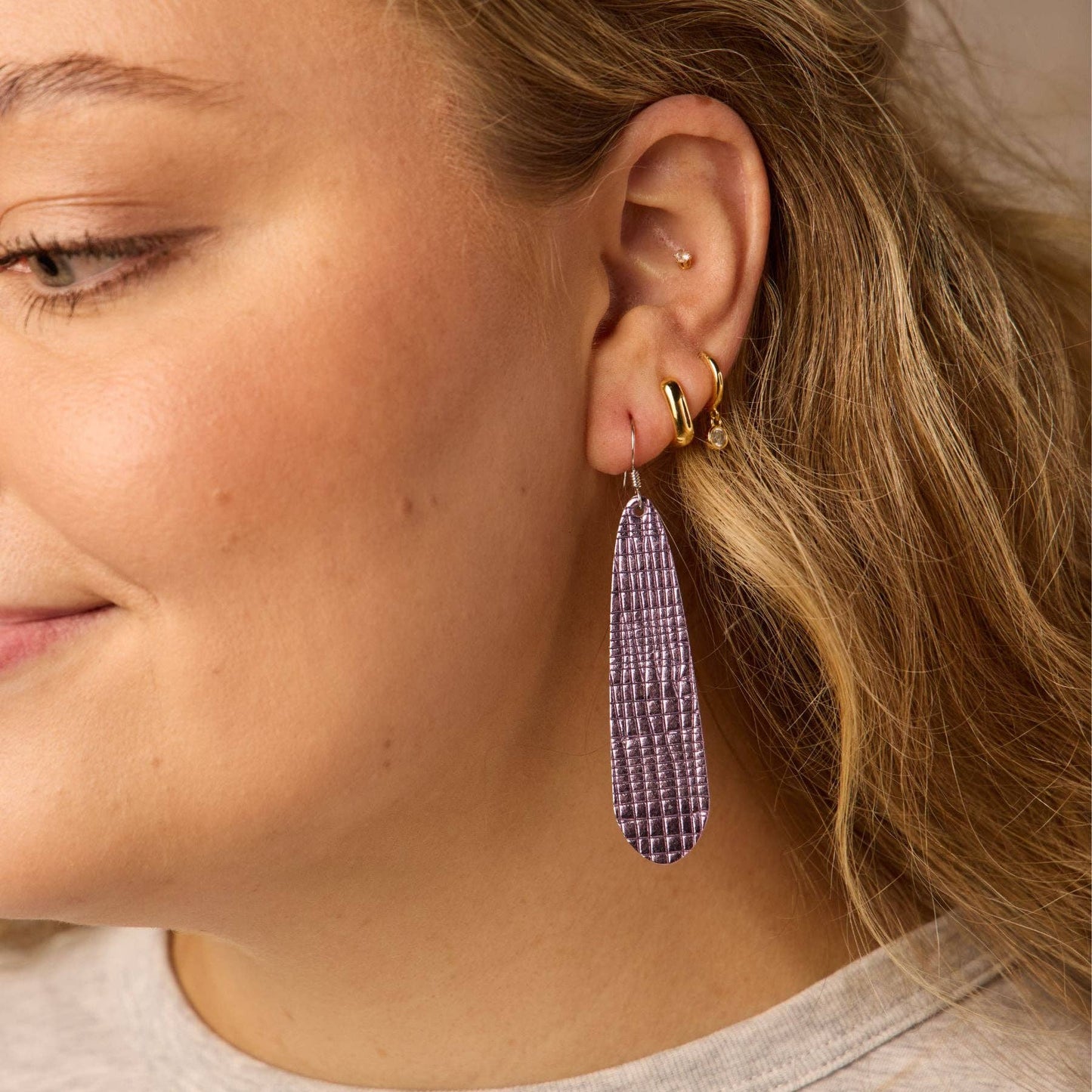 Lila Gilded Lilac Earrings