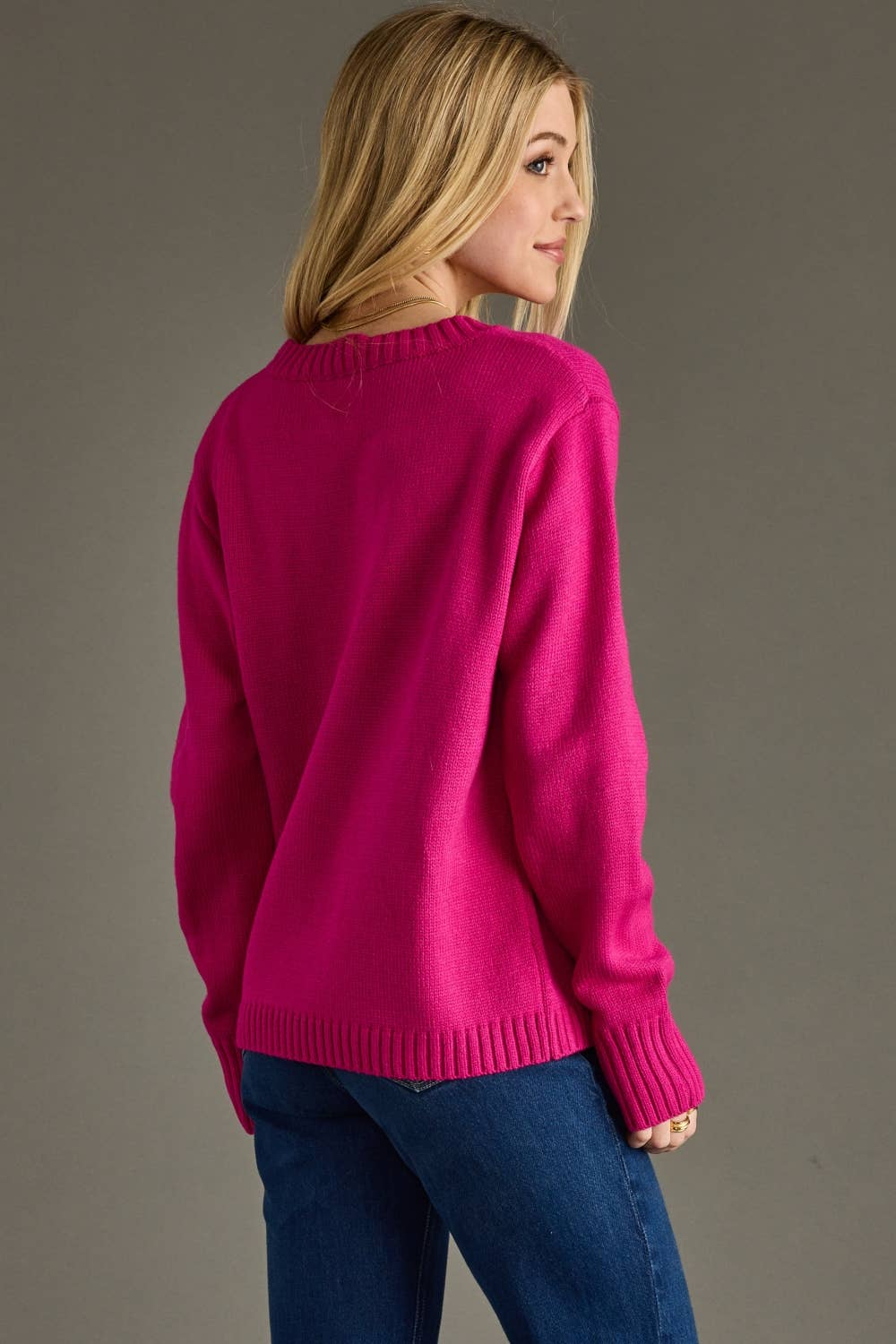 Merry & Bright Sweater: Magenta