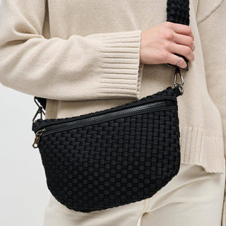 Ethereal - Woven Neoprene Crossbody Bag: Nude