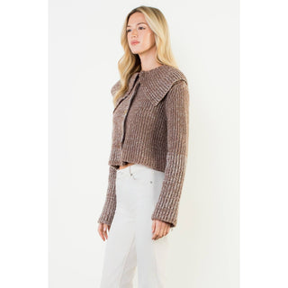Mihaly Cropped Knitted Collar Cardigan