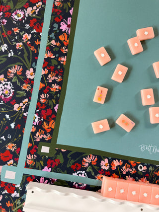 Britt Mills Ruby Neoprene Mahjong Mat