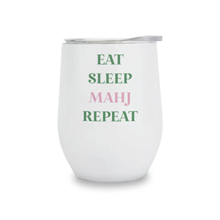 Insulated Wine Tumbler- EAT, SLEEP, MAHJ Repeat