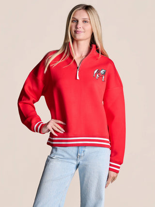 The Campus Quarterzip Pullover | Georgia: LG