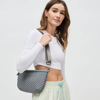Ethereal - Woven Neoprene Crossbody Bag: Wine
