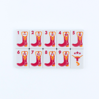THE TEXAS SERIES  |  Mahjong with Lone Star Flair  |  Mesquite White Tile Set