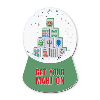 Mahjong Snow Globe Ornament