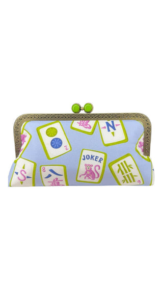 Kiki & Syds MIDI Clutch Purse - Mahjong Mischief: Lime