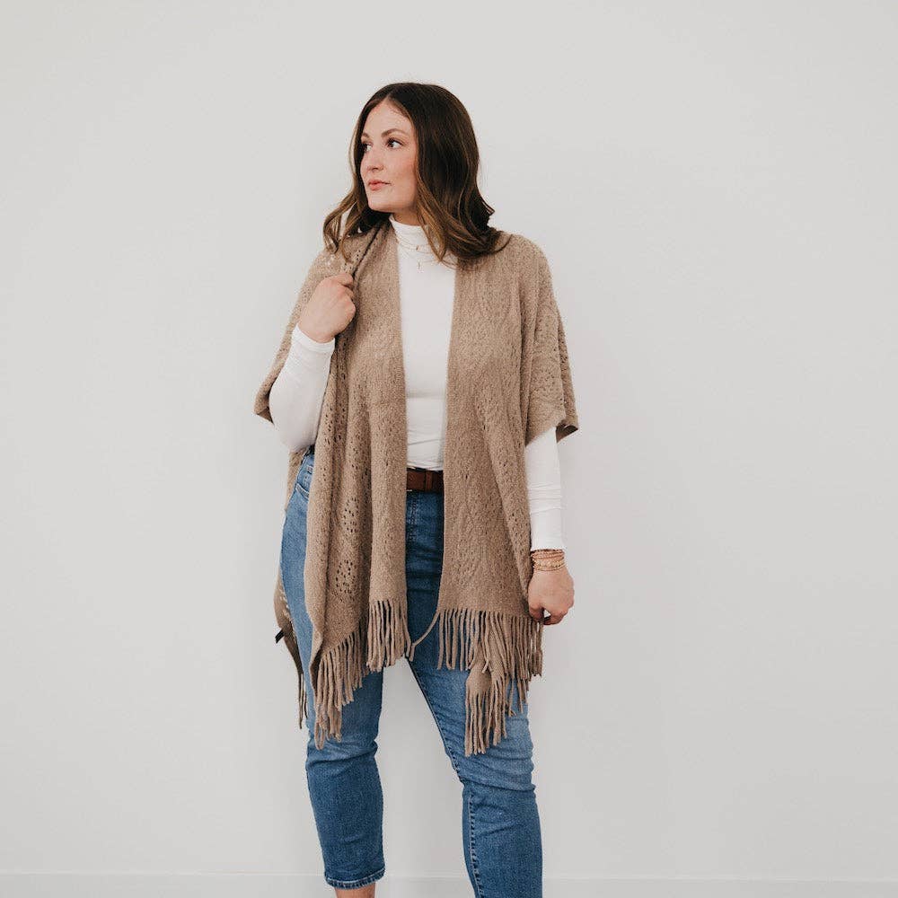 Prince Paisley Shawl: Taupe