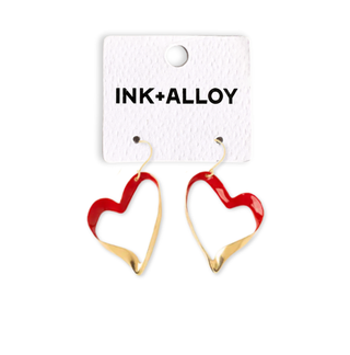 Amara Enamel Heart Earrings