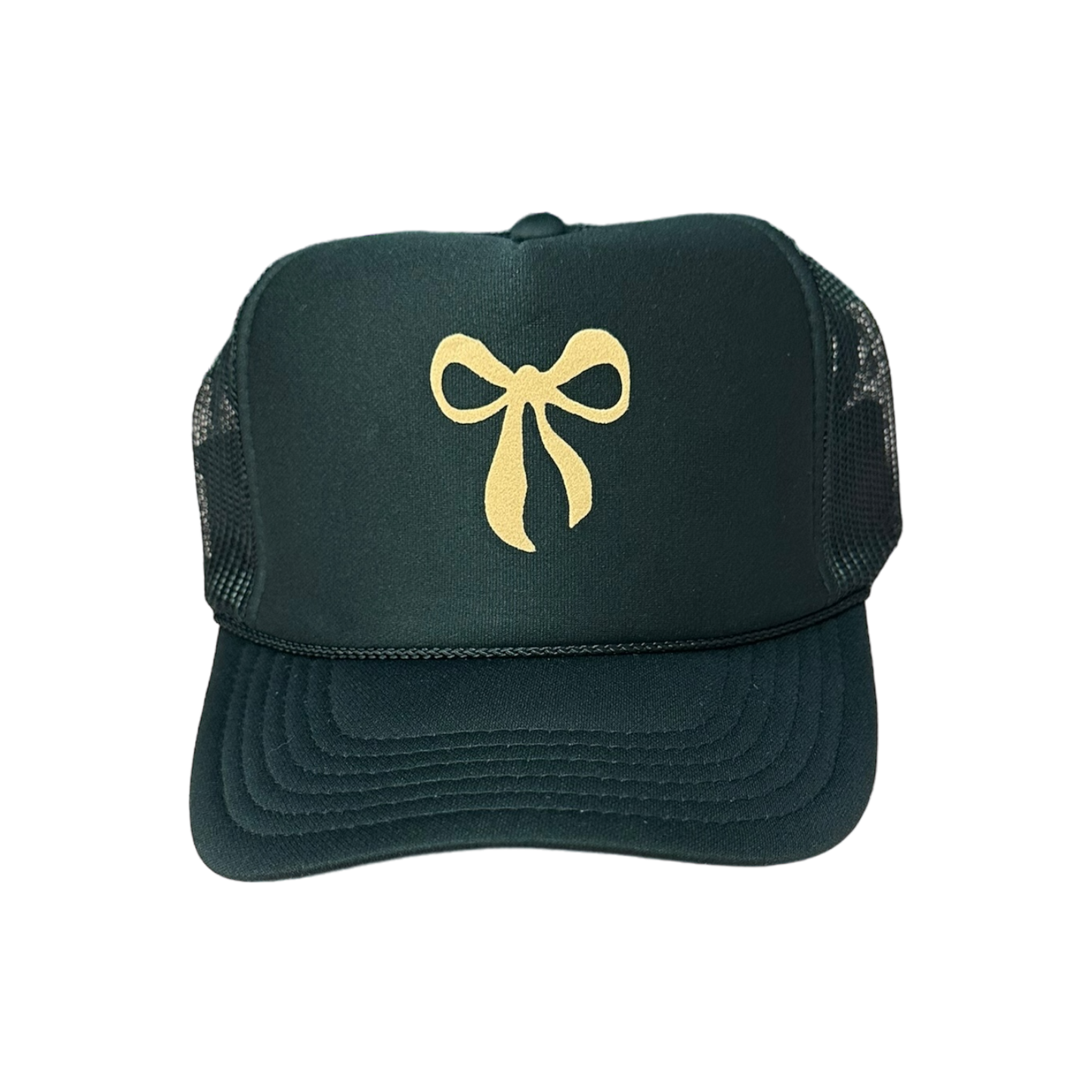 Tan Bow - Black Trucker