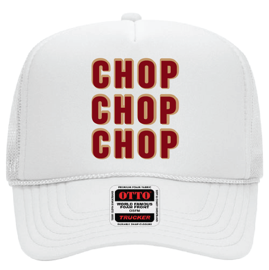Chop Chop Chop- White Trucker