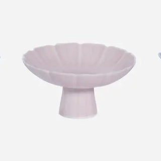 Scalloped Pedestal Dice Dish: Pink