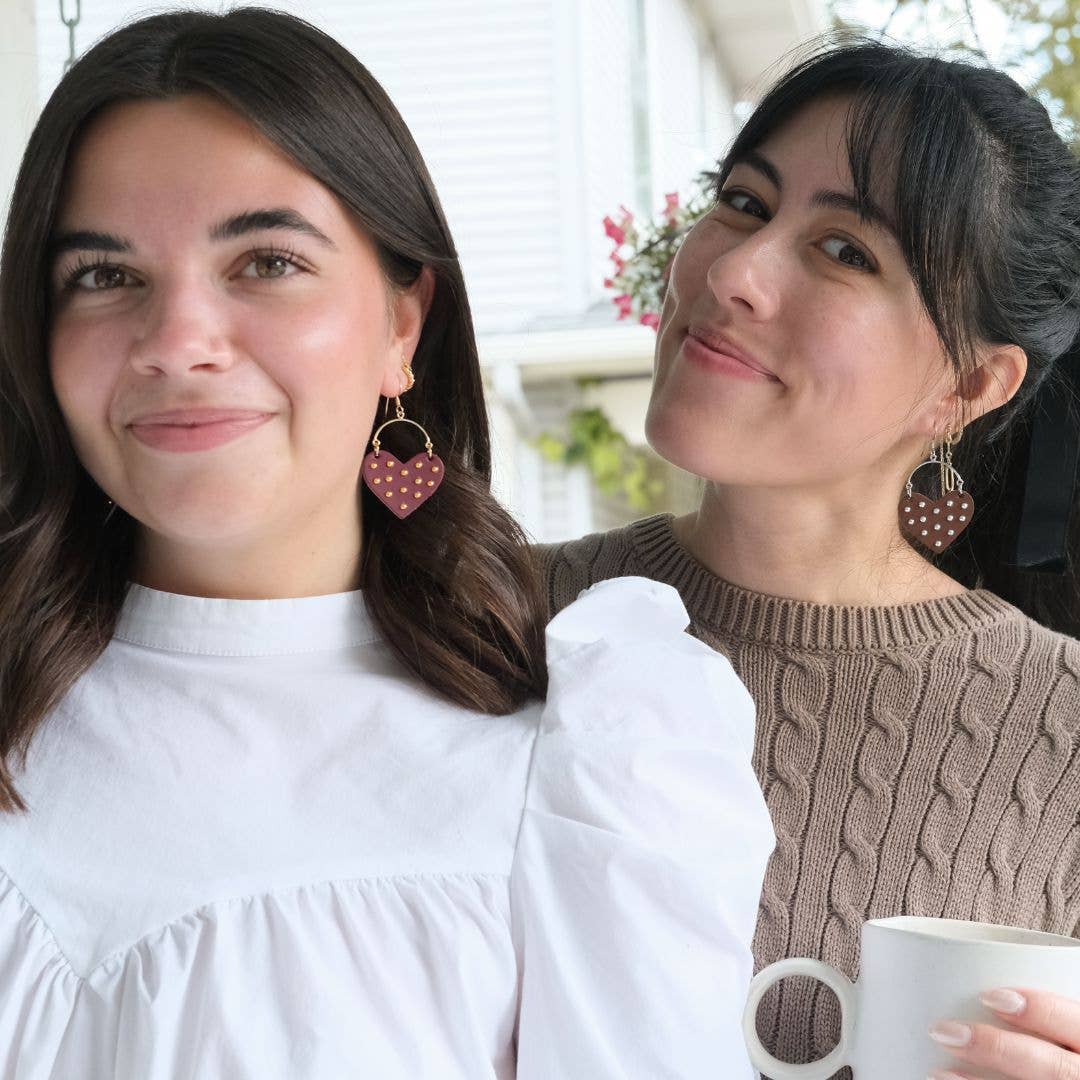 Harlow Burgundy Earrings